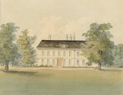 Presten Drummonds prestehus, 1823 (akvarell på papir) av John Hassell