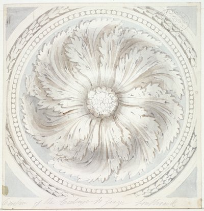 Surround fra taket til St George the Martyr, Southwark, London, 1831 av John Hassell