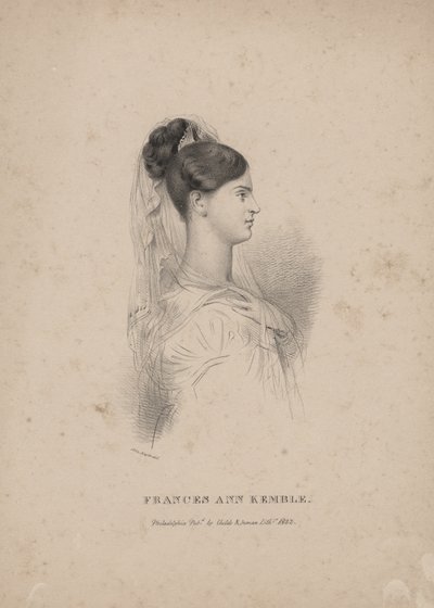 Frances Ann Kemble, litho av Childs und Inman av John Hayter