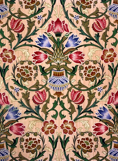 Single Stem Tapet Design, 1905 (farget treblokktrykk på papir) av John Henry Dearle