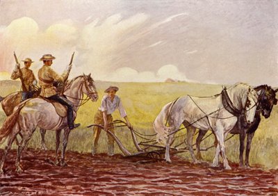 Kanadisk montert politi (farge litho) av John Henry Frederick (after) Bacon