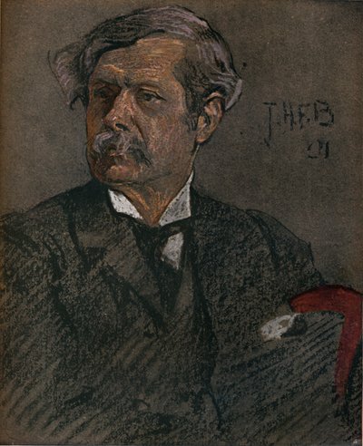 Portrett av Alfred East, c1902 av John Henry Frederick Bacon