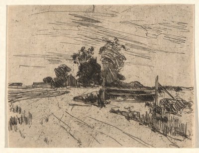 Vei med gjerde av John Henry Twachtman