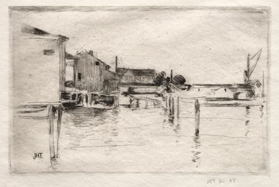 The Dock, Bridgeport, Connecticut. av John Henry Twachtman