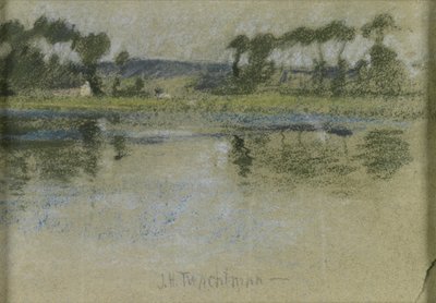 Trær over elven av John Henry Twachtman