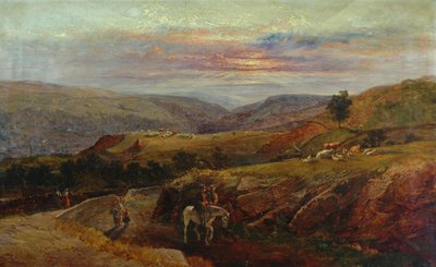 Burnley Valley fra Crofts Stone, 1870 av John Holland