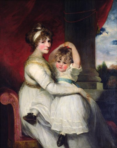 Georgina, grevinne av Bathurst og hennes sønn, 1792 av John Hoppner