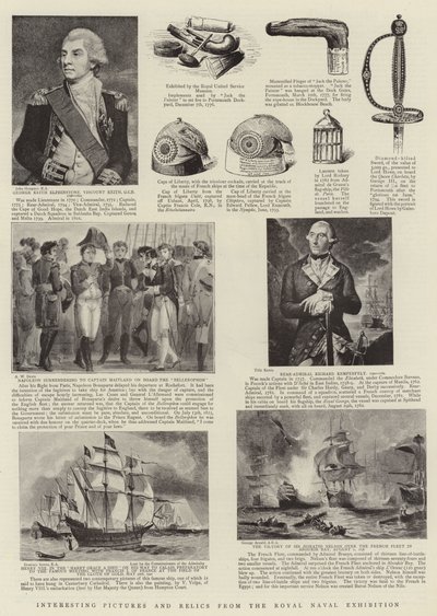 Interessante bilder og relikvier fra Royal Naval Exhibition av John Hoppner
