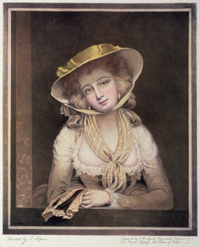 Portrett av Sophia Western, gravert av J.R. Smith, 18 av John Hoppner