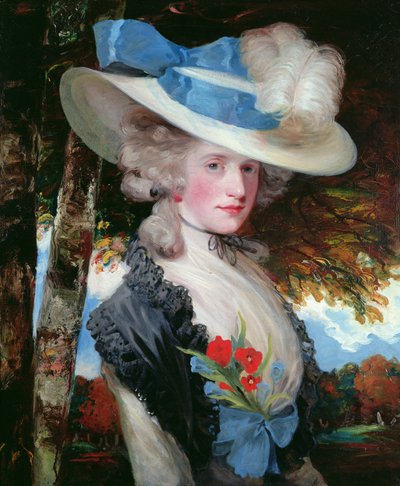 Portrett av The Hon. Fru Hugo Meynell (1762-1817) (olje på lerret) av John Hoppner