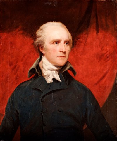 Portrett av Rt. Hon. Thomas Grenville, M.P., halvlang, i grå frakk og hvit halsduk av John Hoppner