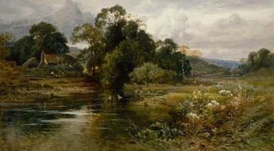 Nær Dorking, Surrey (olje på lerret) av John Horace Hooper