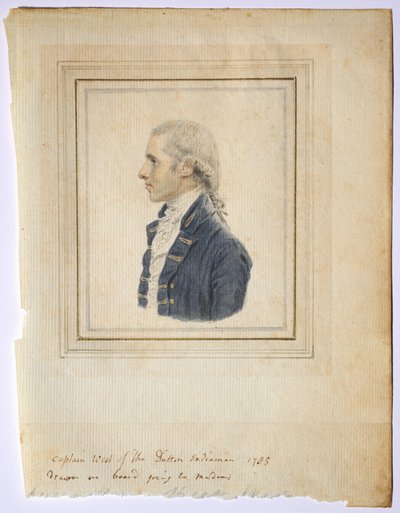 Portrett av Sir Captain West of the Dutton Indiaman av John I Smart