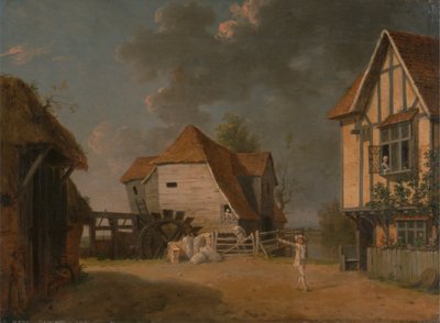 En scene fra 'The Maid of the Mill' av John Inigo Richards RA