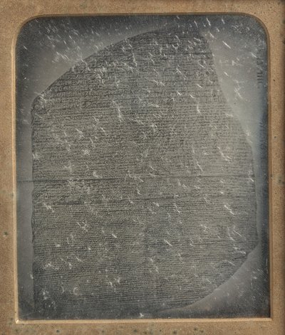 Kopi av Rosetta-steinen, 1846-52. av John Jabez Edwin Mayall
