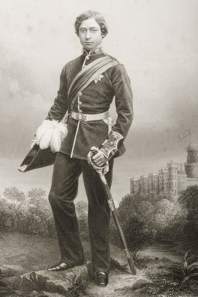 Albert Edward (1841-1910) gravert av D.J. Pund fra et fotografi, fra 