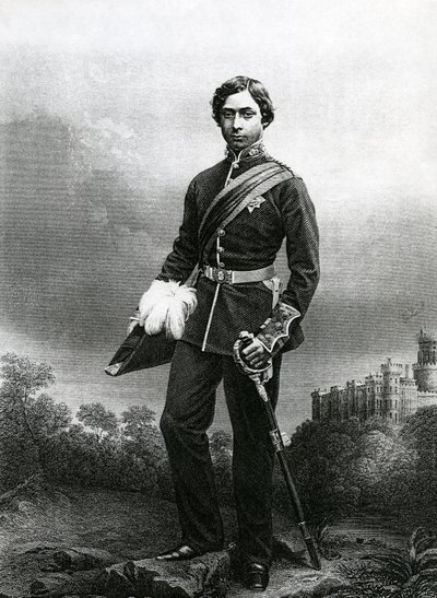 Albert Edward, Prince of Wales, gravert av D.J. Pund fra et fotografi, fra 