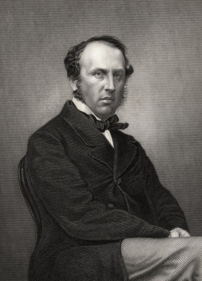 Charles John Canning, 1st Earl Canning, gravert av D.J. Pund fra et fotografi, fra 