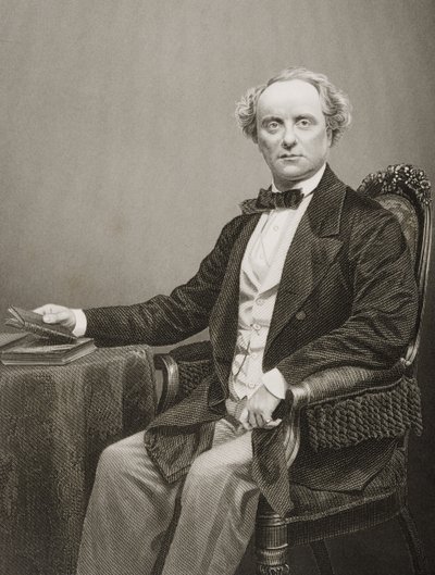 Charles John Kean (1811-68), gravert av D.J. Pund fra et fotografi, fra 