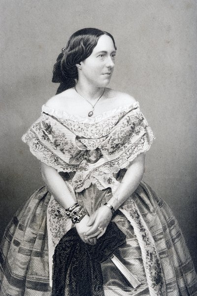 Clara Novello (1818-1908) gravert av D.J. Pund fra et fotografi, fra 