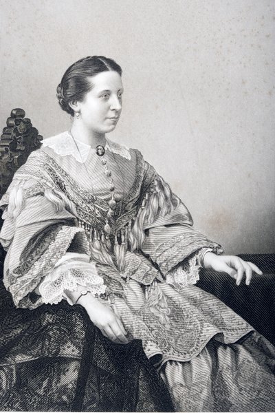 Clara Novello (1818-1908) gravert av D.J. Pund fra et fotografi, fra 