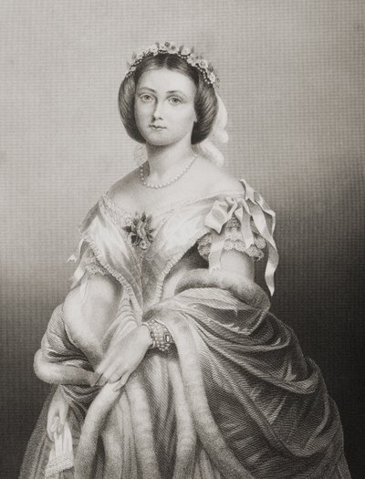 H.R.H. Prinsesse Victoria Adelaide Maria Louisa (1840-1901) Prinsesse Royal av England, gravert av D.J. Pund fra et fotografi, fra 