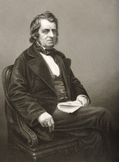 John Arthur Roebuck (1801-79) gravert av D.J. Pund fra et fotografi, fra 