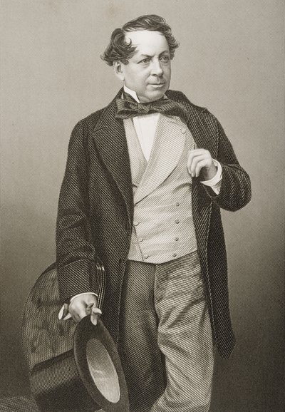 John Baldwin Buckstone (1802-79) gravert av D.J. Pund fra et fotografi, fra 