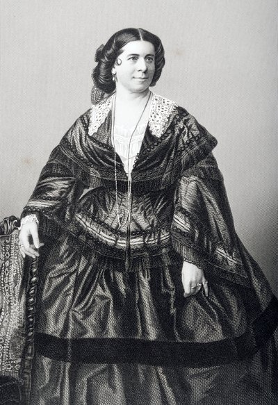 Madame Anna Bishop (1810-84) gravert av D.J. Pund fra et fotografi, fra 