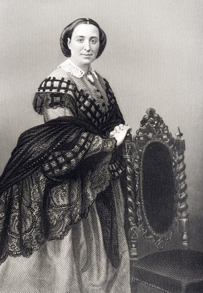 Madame Rosino Penco (1823-94) gravert av D.J. Pund fra et fotografi, fra 