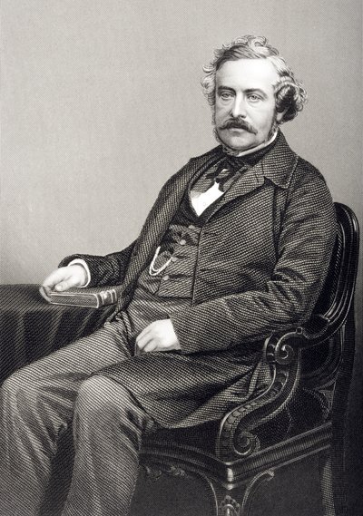 Martin Farquhar Tupper (1810-89) gravert av D.J. Pund fra et fotografi, fra 