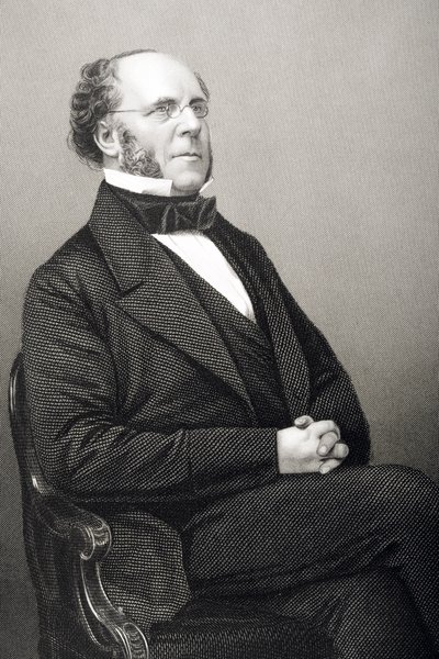 Matthew Talbot Baines (1799-1860) gravert av D.J. Pund fra et fotografi, fra 