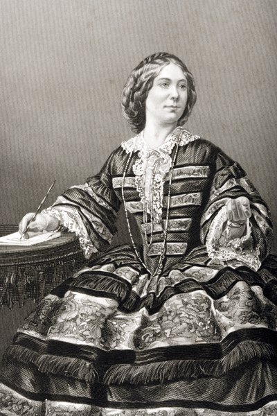 Frøken Amy Sedgwick (1830-97) gravert av D.J. Pund fra et fotografi, fra 