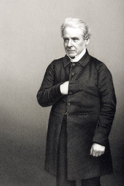 Pastor Thomas Dale (1797-1870) gravert av D.J. Pund fra et fotografi, fra 
