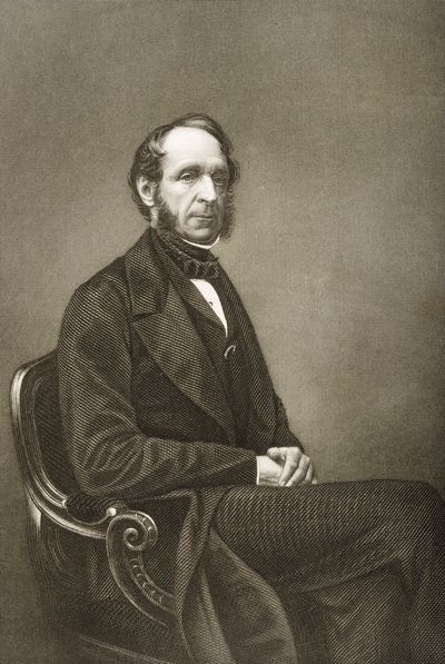 Robert Grosvenor (1801-93) gravert av DJ Pound fra et fotografi, fra 'The Drawing-Room of Eminent Personages, Volume 2', publisert i London, 1860 av John Jabez Edwin Paisley Mayall