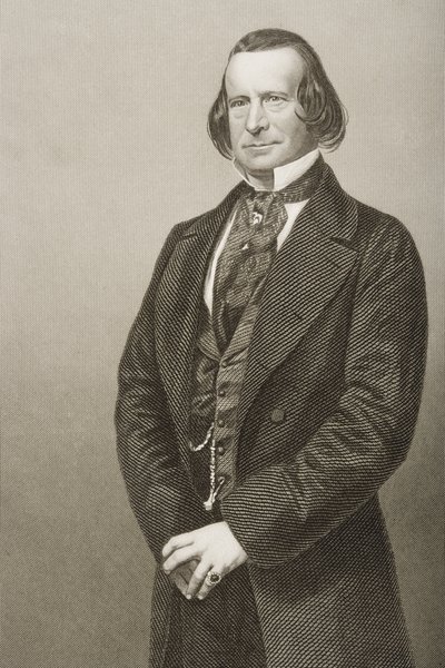 Samuel Phelps (1804-78) gravert av D.J. Pund fra et fotografi, fra 