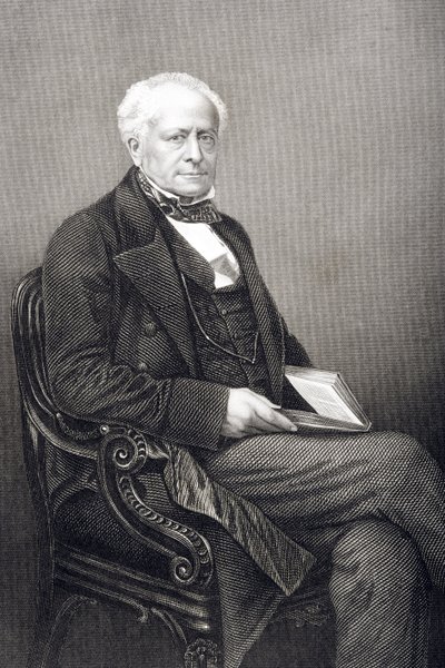 Sir Fitzroy Kelly (1796-1880) gravert av D.J. Pund fra et fotografi, fra 