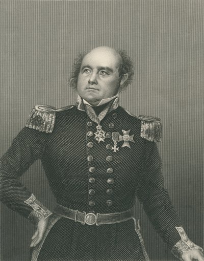 Sir John Franklin gravert av DJ Pound fra et fotografi, fra 'The Drawing-Room of Eminent Personages, Volume 2', publisert i London, 1860 av John Jabez Edwin Paisley Mayall