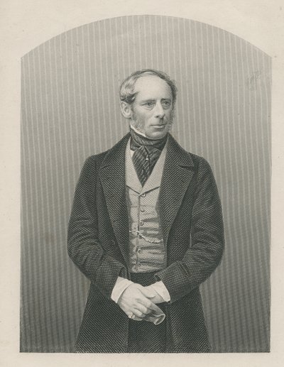 Sir John Somerset Pakington gravert av D.J. Pund fra et fotografi, fra 