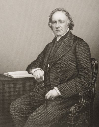 Thomas Binney (1798-1874) gravert av DJ Pound fra et fotografi, fra 'The Drawing-Room of Eminent Personages, Volume 2', publisert i London, 1860 av John Jabez Edwin Paisley Mayall