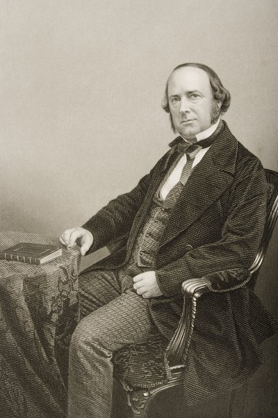 Thomas Wright (1810-77) gravert av D.J. Pund fra et fotografi, fra 