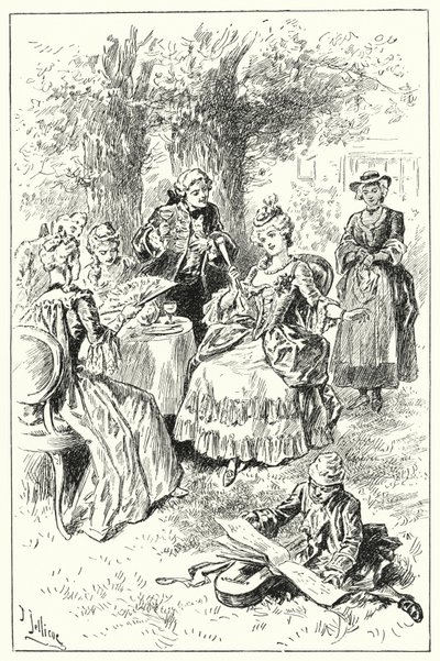 Lady Bettys besøk til Bun-House (litho) av John Jellicoe