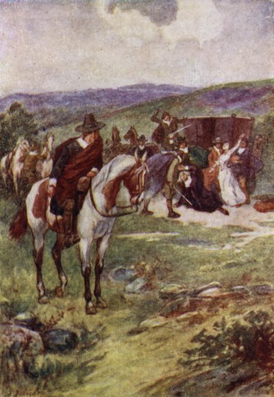 Mord på James Sharp, erkebiskop av St. Andrews av militante Covenanters, Magus Muir, Skottland av John Jellicoe