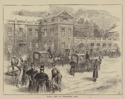 Kongelig besøk i Normanton Hall av John Jellicoe
