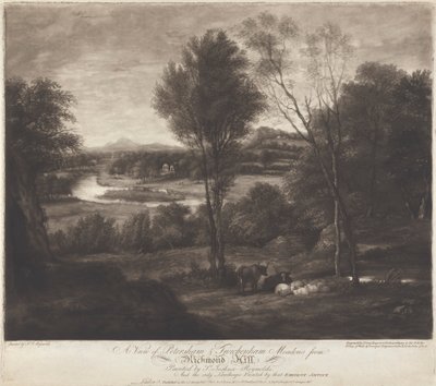 En utsikt over Petersham & Twickenham Meadows fra Richmond Hill av John Jones
