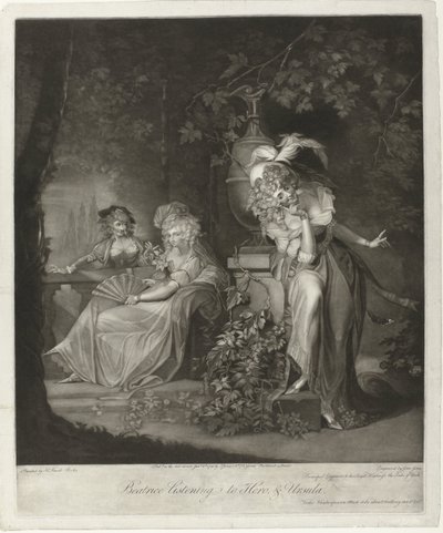 Hero og Ursula blir overhørt av Beatrice Beatrice lytter til Hero, & Ursula (tittel på objekt) av John Jones