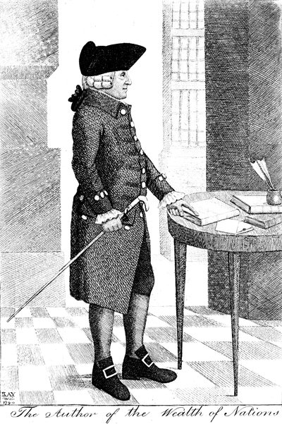 Adam Smith 1723-1790, skotsk filosof og økonom, 1790 av John Kay