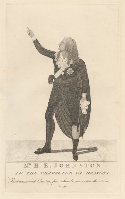Mr. HE Johnston i karakteren til Hamlet av John Kay
