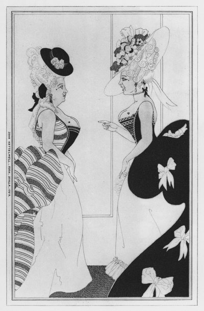 Illustrasjon for Love for Love av William Congreve (litho) av John Kettelwell