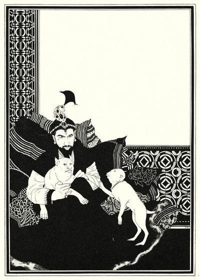 Illustrasjon for historien om Aladdin og den fantastiske lampen (litho) av John Kettelwell